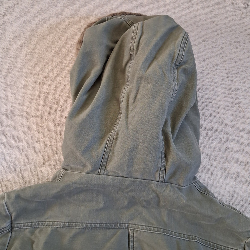 Hollister y2k utility coat indie whimsigoth bella swan vintage military 2000 fur - Picture 9 of 9